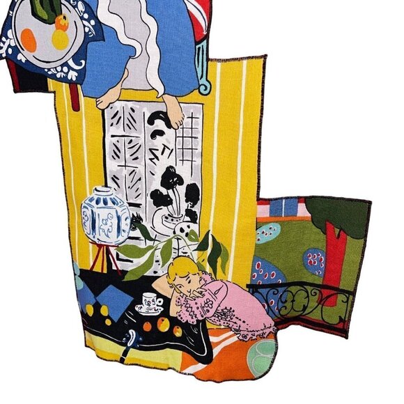 Judy Waltz Joy In Design Vintage Womens Vest Size XL Red Handmade Applique Linen - Picture 8 of 10